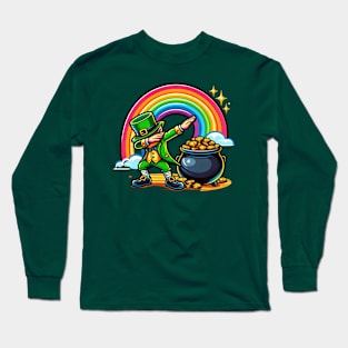 Dabbing Leprechaun St Patricks Day Long Sleeve T-Shirt